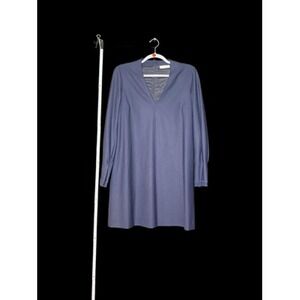 MAURO GRIFONI Navy Blue Dress Size 40 -35" Length 18" Sleeve Women's Formal Gown